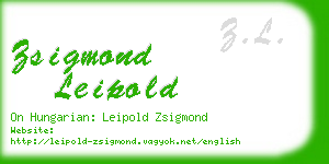 zsigmond leipold business card